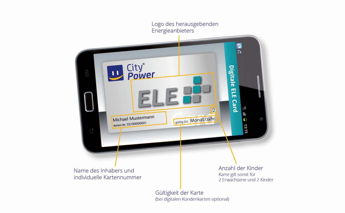 Erklärungen zur digitalen Kundenkarte CityPower
